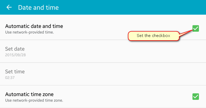 wifi saved secured fix date-time settings