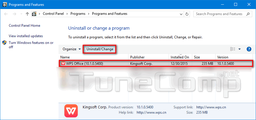 Remove Programs And Features