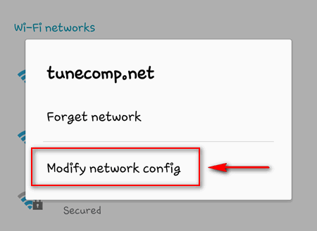 Android modify network config