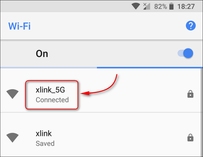 current Wi-Fi network Android 8