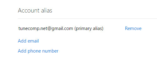 old email has been removed