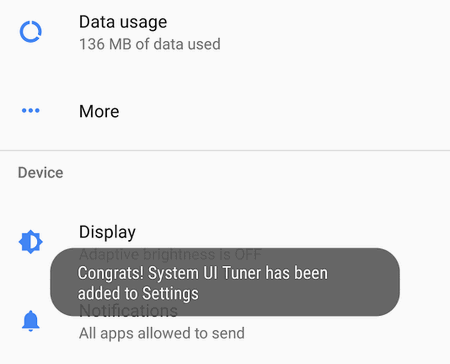 congrats system ui tuner has been added