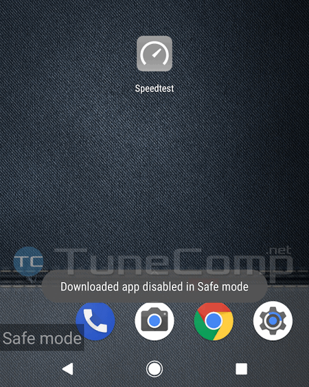 downloaded app disabled in Safe Mode