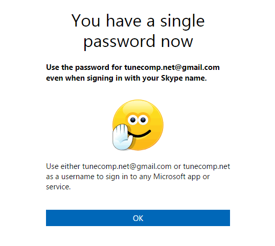 single password now