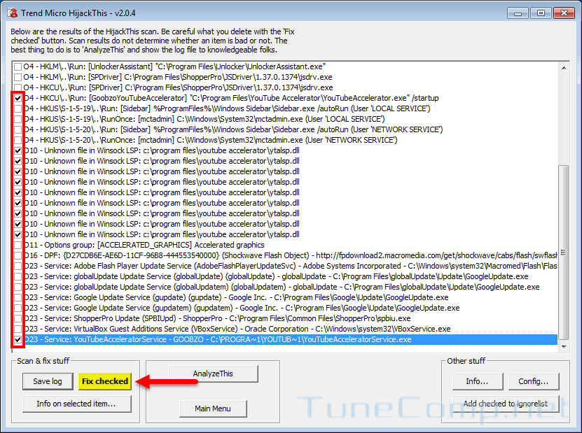 download hijackthis log check