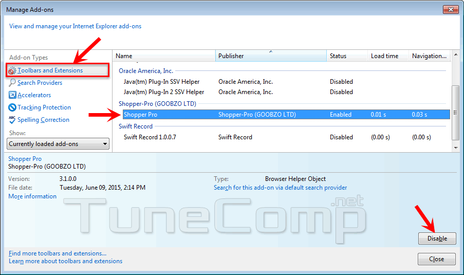 Clean IE from adware add-ons