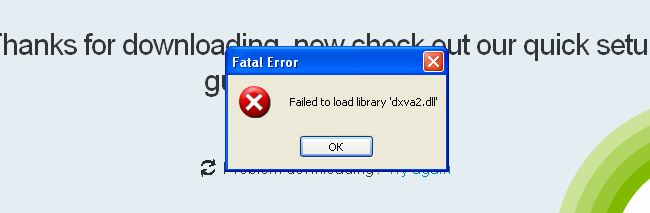 Failed To Load Library 'Dxva2.Dll. Download Dxva2.Dll For WIndows XP