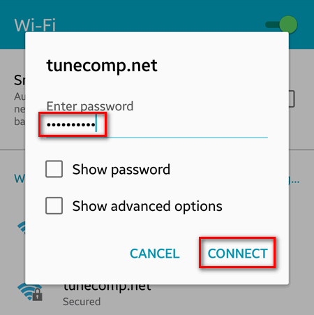 wifi saved but not connected