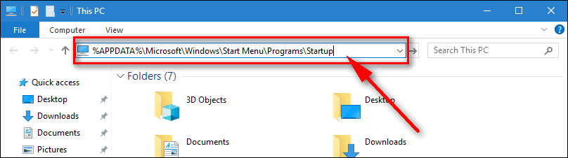 run program on startup windows 10