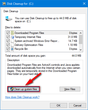 clean up system files