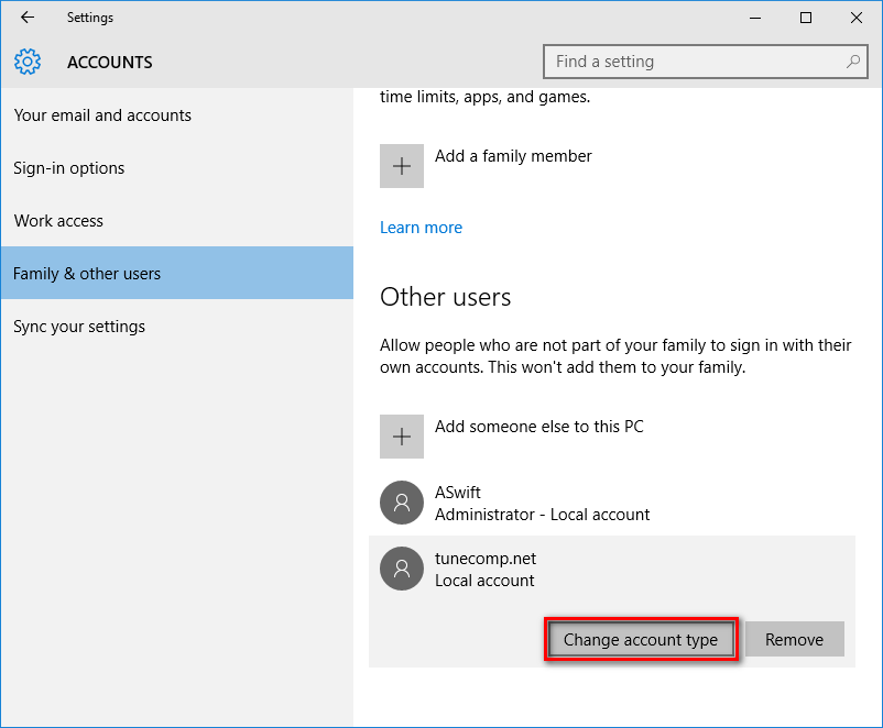 change microsoft account to local account without password