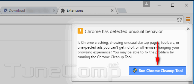 what does the google chrome cleanup tool do