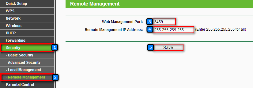 allow remote access to router tp-link