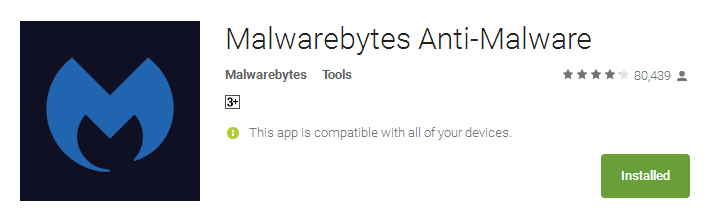 Malwarebytes Anti-Malware android app