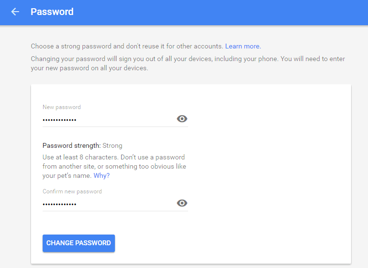 Google Account Password Change How do I change my Google Gmail