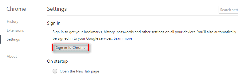 sign in to Chrome
