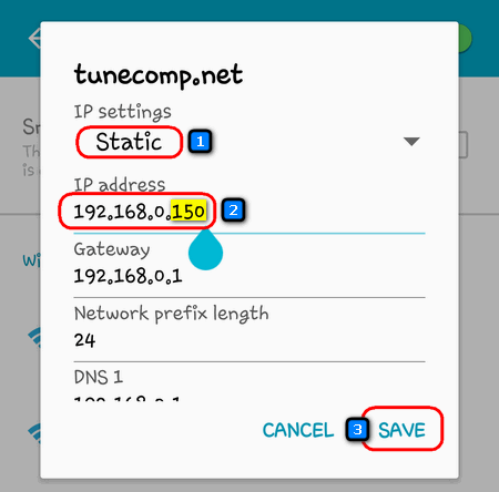 how to set static ip galaxy tab 2