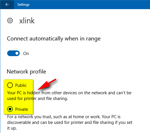 select public or private