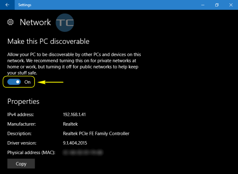 Change Public Network to Private in Windows 10