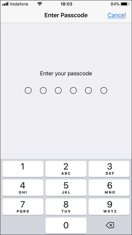 enter your passcode iPhone