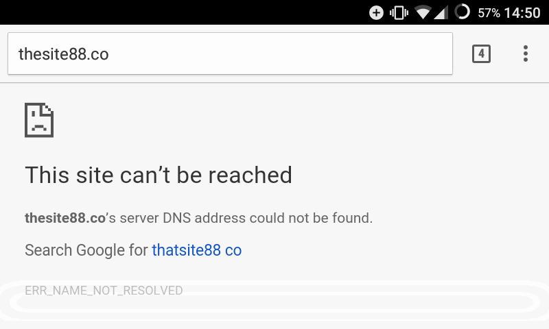 err_name_not_resolved on android