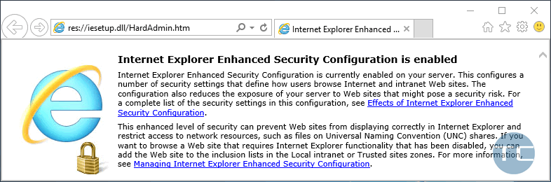 server 2016 internet explorer missing