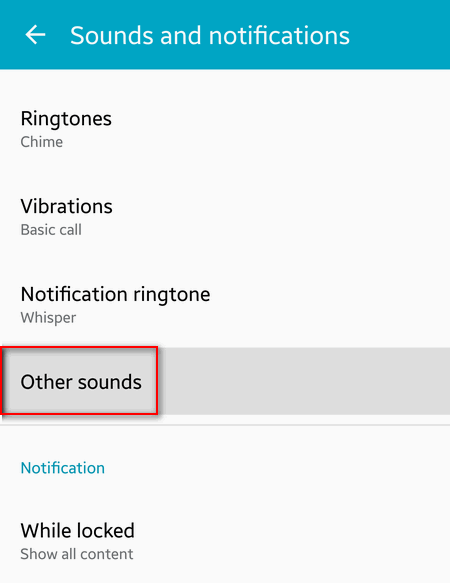 other sounds samsung galaxy