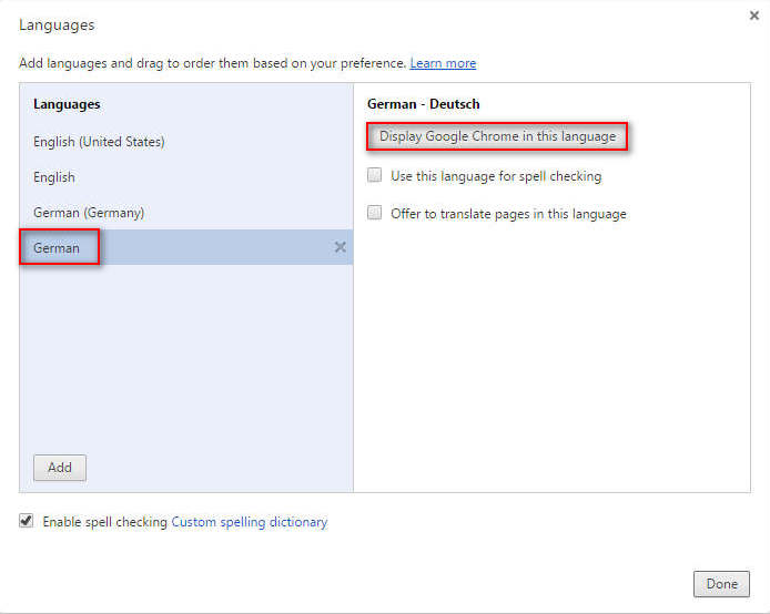 How to change language in google chrome