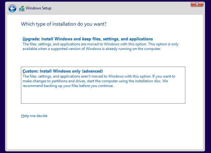 Windows 10 clean install