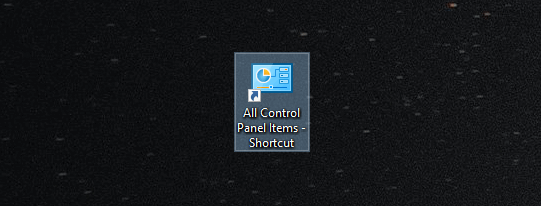 Control Panel shortcut on Windows 10 Creators Update