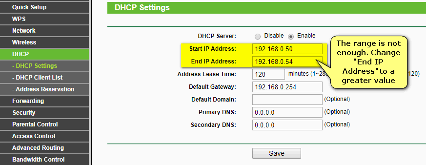 Dhcp не работает wifi 5