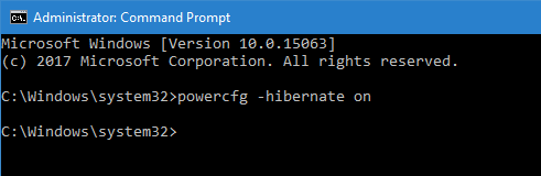 powercfg hibernate