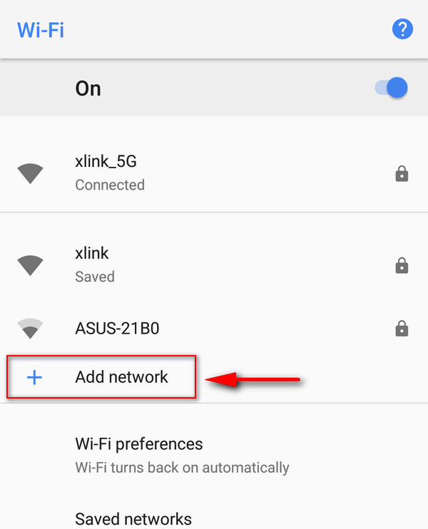 add network on Android