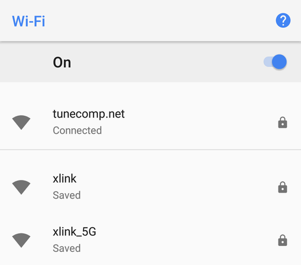 connected to the hidden Wi-Fi network