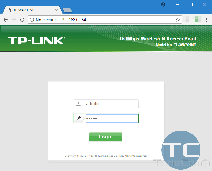 repeater login page
