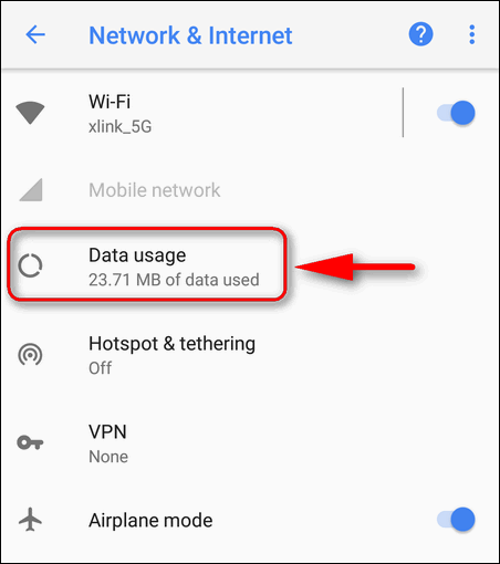 Data Usage Android
