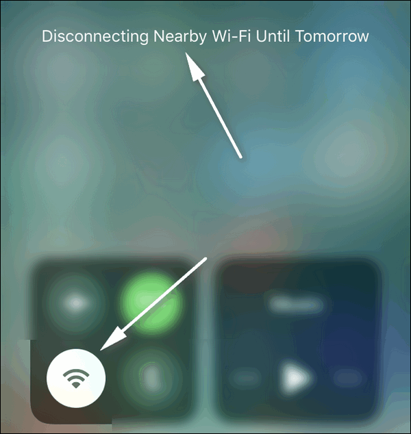 Disconnecting Nearby Wi-Fi Until Tomorrow