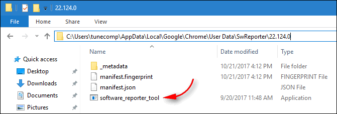 Disable chrome software reporter tool