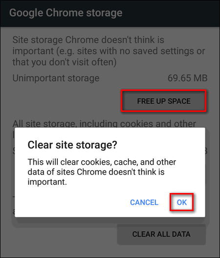 Chrome app clear site storage