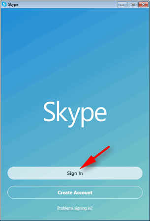 sign in to Skype 8.15