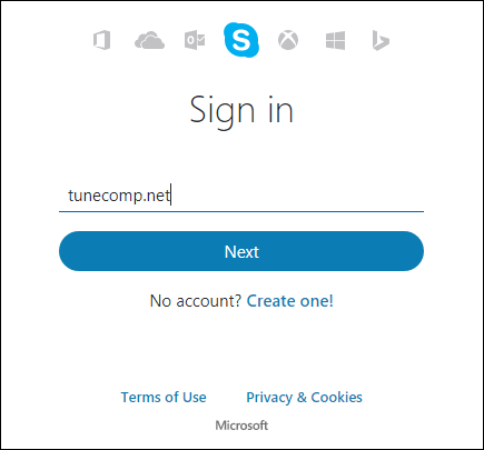 skype for web sign in