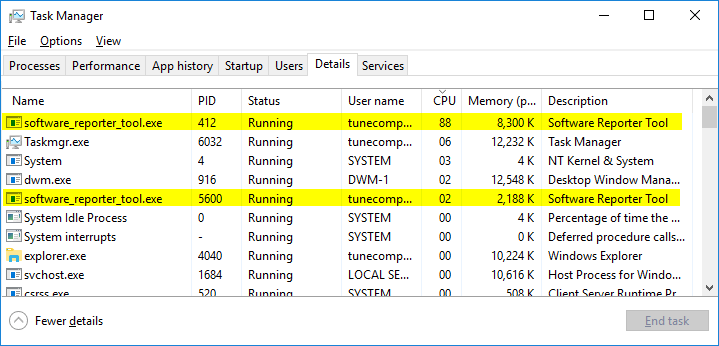 cpu usage app windows 10