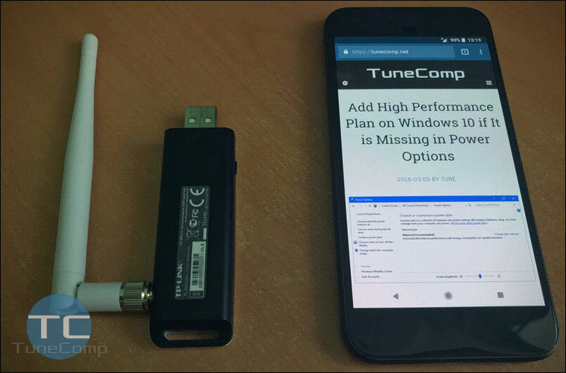 Android phone as USB Wi-Fi adapter