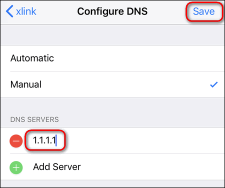 DNS 1.1.1.1 on iPhone