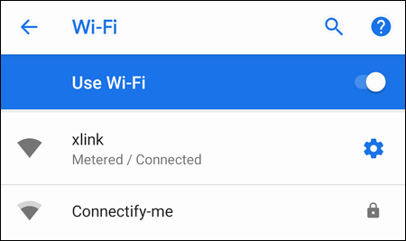 Metered Connected Wi-Fi Android 9