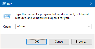 wf.msc in Windows 10