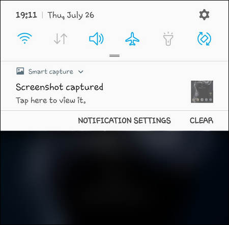 Samsung Galaxy S9 Screenshot Captured