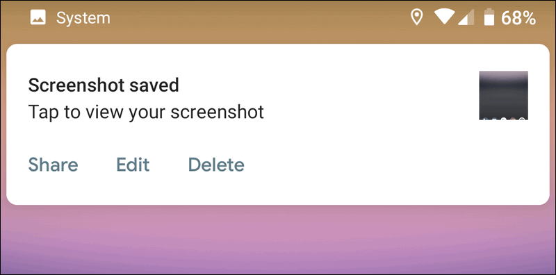 Screenshot saved. Tap to view your screenshot