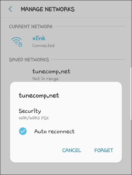 manage networks galaxy s9 Android 8