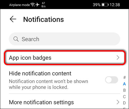 app icon badges EMUI 10.1